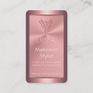 Makeover Stylist for Women, Pink Phoenix Business Card