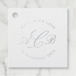 Maker Initials Small Business Foil Favor Tags