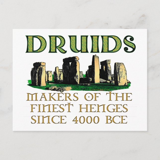 Makers of the Finest Henges Postcard (Front)