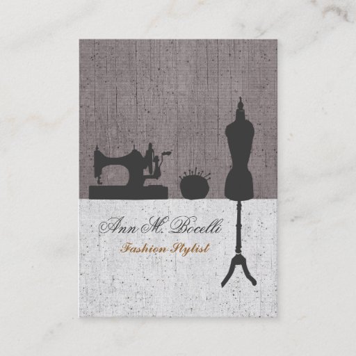 Customizable Fashion Stylist Mannequin Couture Business Card