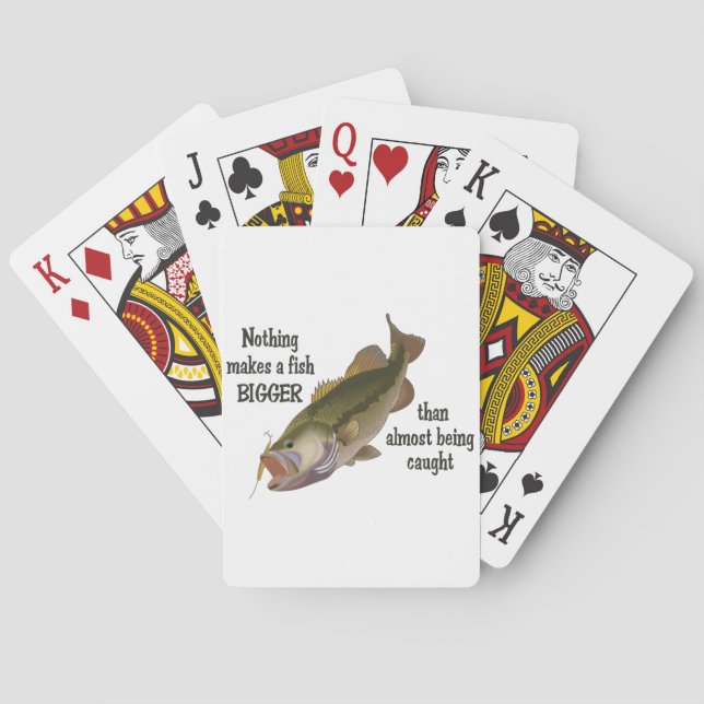 Makes a fish Bigger Poker Cards (Back)