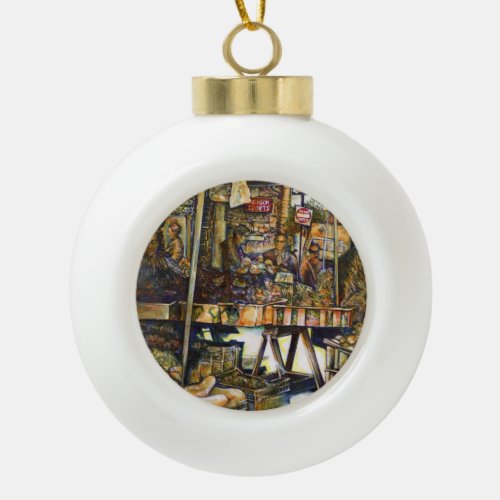 Makes Creativity Glimmer All the Brighter Ceramic Ball Christmas Ornament