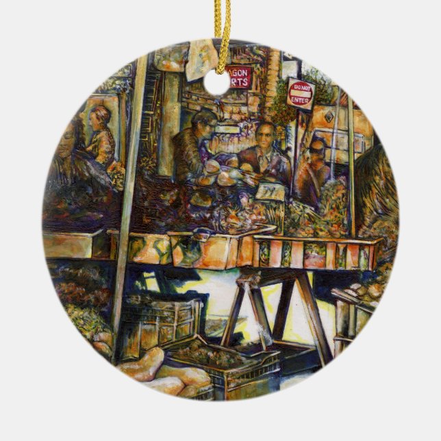 Makes Creativity Glimmer All the Brighter Ceramic Ornament (Front)