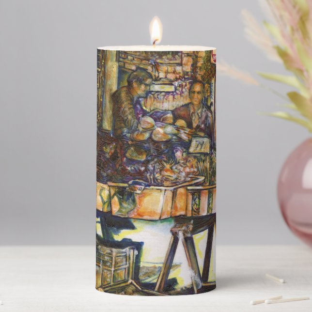 Makes Creativity Glimmer All the Brighter Pillar Candle (In Situ)