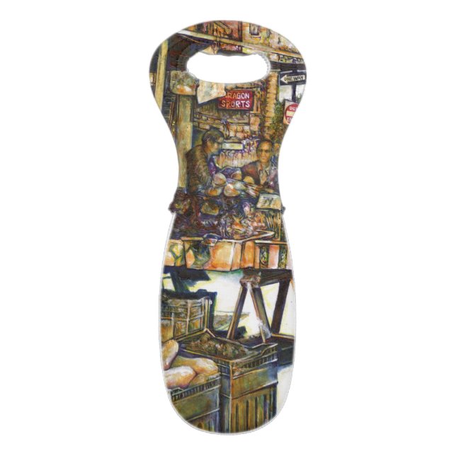 Makes Creativity Glimmer All the Brighter Wine Bag (Back Flat)