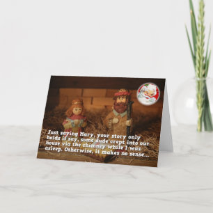 Makes No Sense Mary, Funny Christmas Card