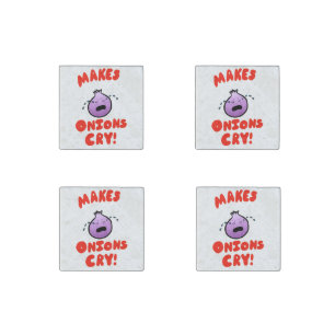 Makes Onions Cry! Stone Magnet