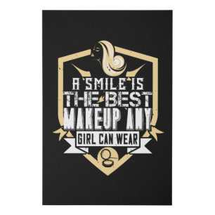 Makeup - A Smile Is The Best Make-up Faux Canvas Print