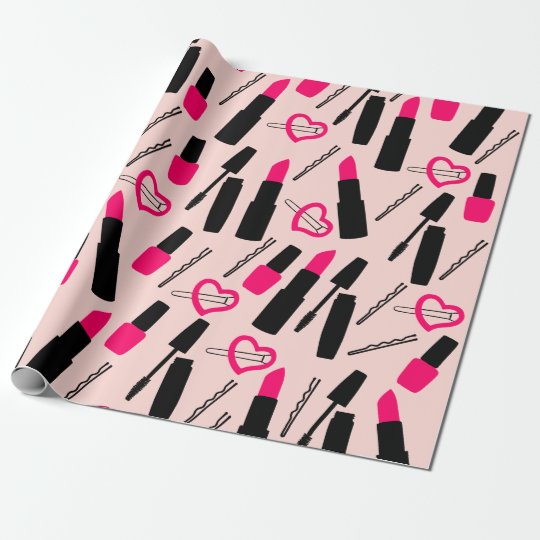 Makeup Accessories Wrapping Paper