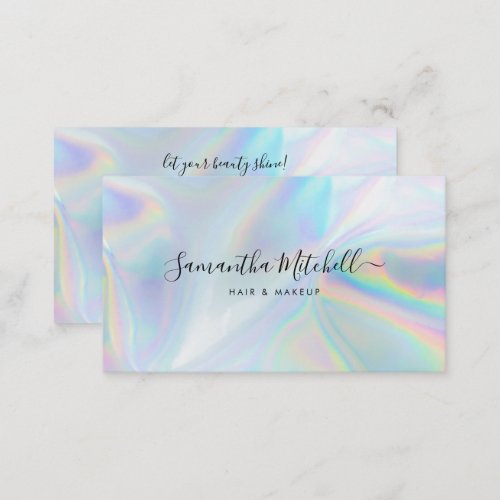 Makeup and Beauty QR Code Beautician Script Business Card