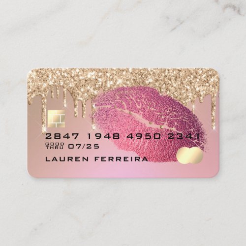 Makeup And Hair Credit Card Style Business Card