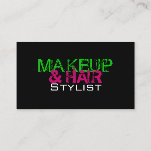 Customizable MAKEUP AND HAIR STYLIST BUSINESS CARD TEMPLATES