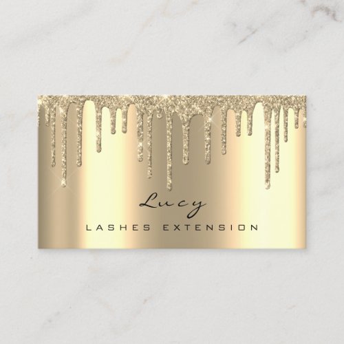 Makeup Appointment Card Lashes Glitter Drips Lux