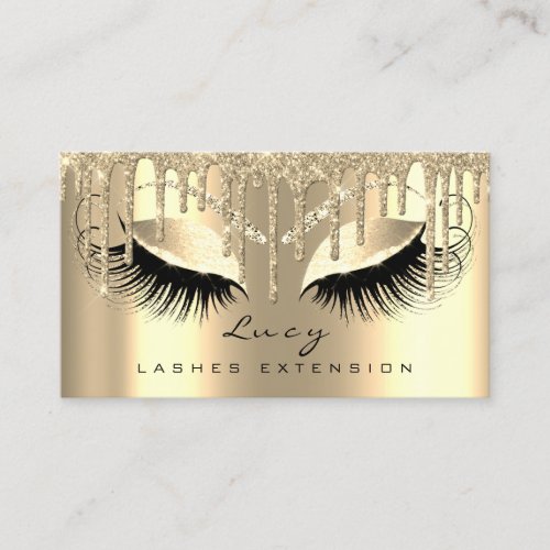 Makeup Appointment Card Lashes Glitter Drips VIP