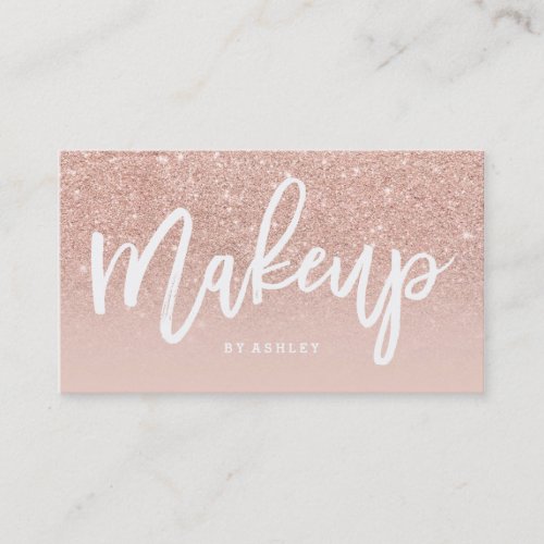 Makeup appointment typography blush rose gold