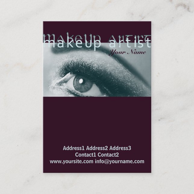 MakeUp Artist 1 - Business, Schedule Card (Front)