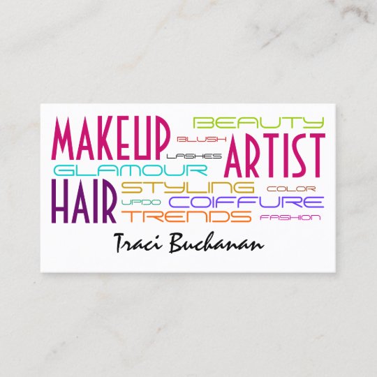 Makeup Artist And Hair Stylist Business Card Zazzle Com
