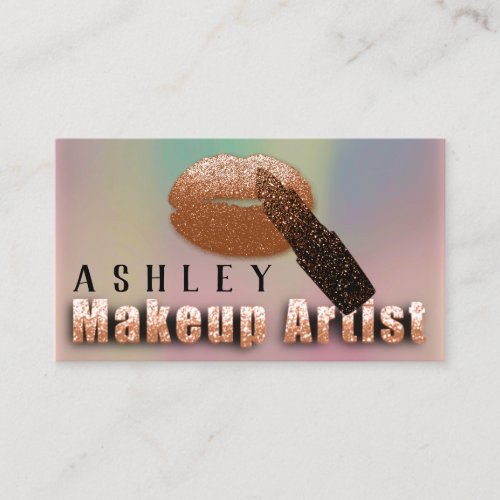 Makeup Artist Appointment Card Copper Rose Ombre