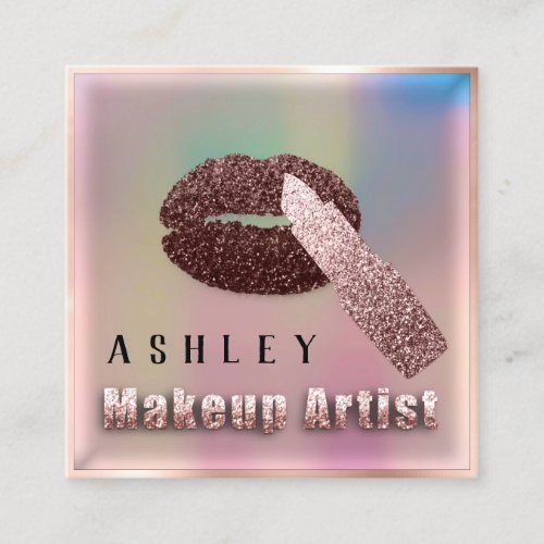 Makeup Artist Appointment Card Copper Rose Ombre