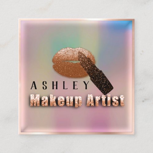 Makeup Artist Appointment Card Copper Rose Ombre