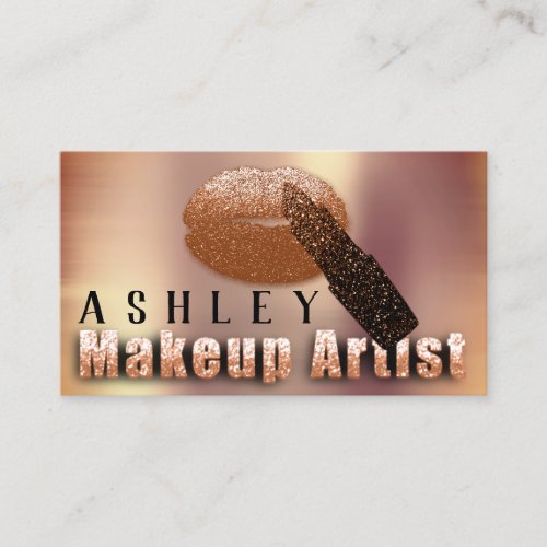 Makeup Artist Appointment Card Copper Rose VIP