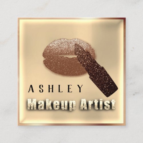 Makeup Artist Appointment Card Copper Sepia Ombre