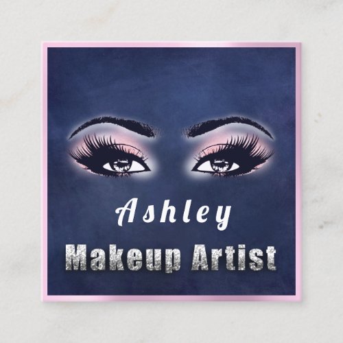 Makeup Artist Appointment Card Eyelash Rose Pink