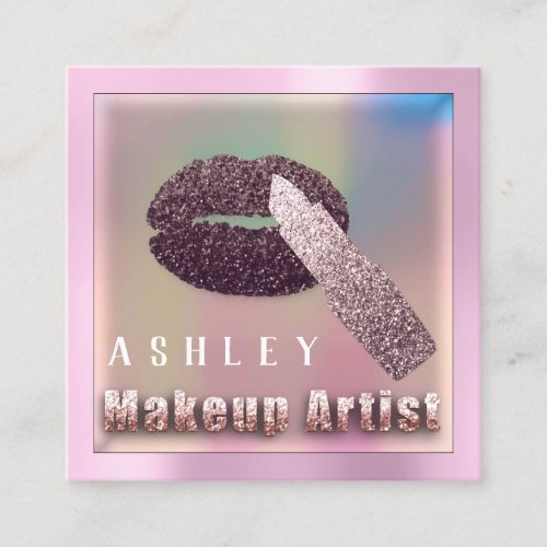 Makeup Artist Appointment Card Lipstick Rose Ombre