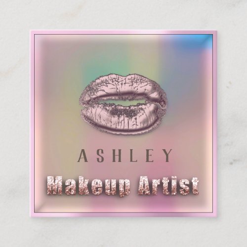 Makeup Artist Appointment Card Lipstick Rose Ombre