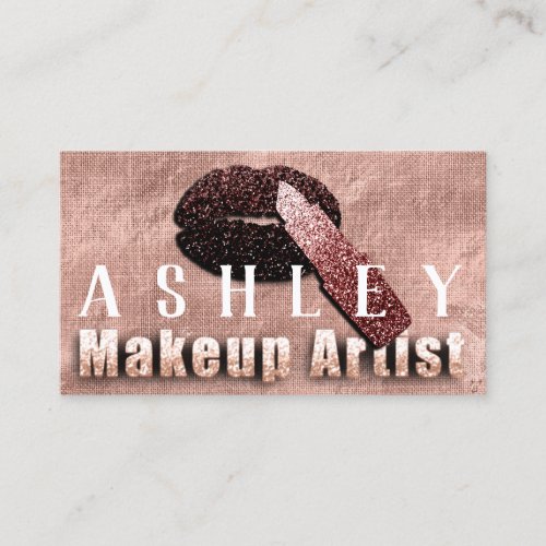 Makeup Artist Appointment Card Rose Blush White