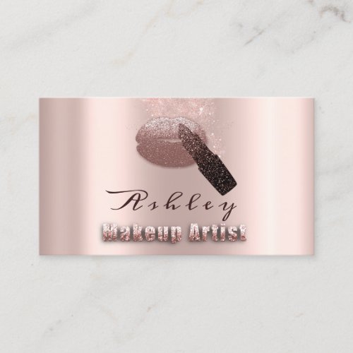 Makeup Artist Appointment Card Rose Kiss Glam