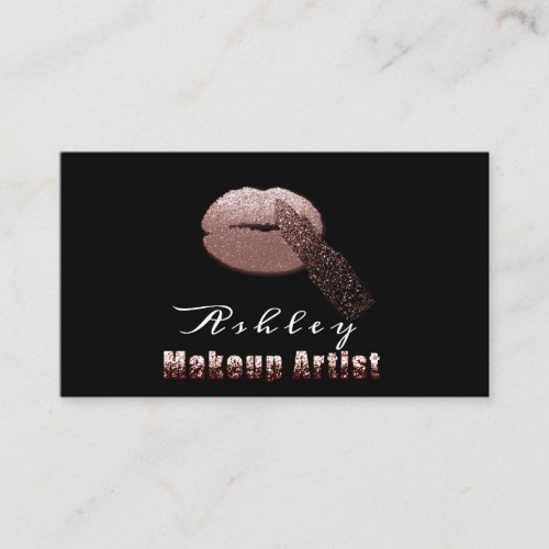 Makeup Artist Appointment Card Rose Kiss Glam