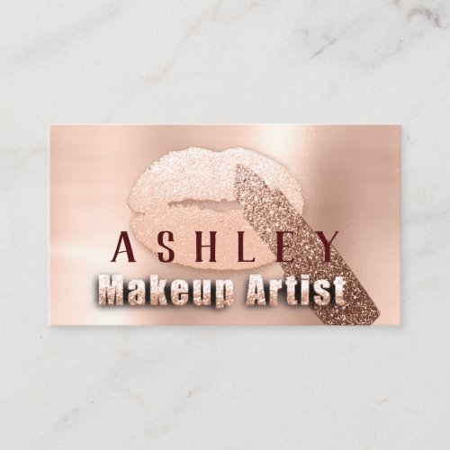 Makeup Artist Appointment Card Rose Kiss Skin