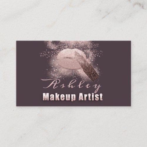 Makeup Artist Appointment Card Rose Kiss Spark