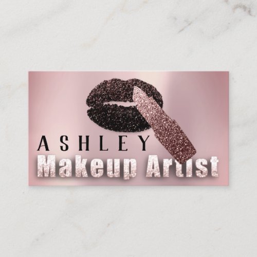 Makeup Artist Appointment Card Rose Pink Blush