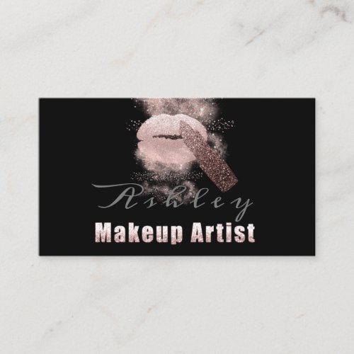 Makeup Artist Appointment Card RoseGold  Kiss Gray