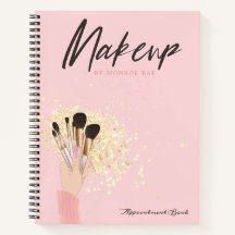Makeup artist appointment log or business notebook