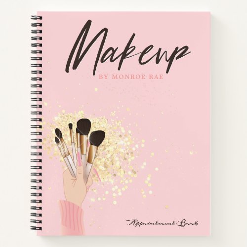 Makeup artist appointment log or business notebook