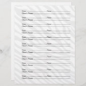 Makeup Artist Appointment Sheets (Front/Back)