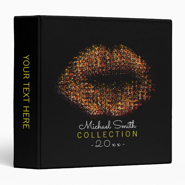 Makeup Artist Art Lips #58 3 Ring Binder (Front/Spine)