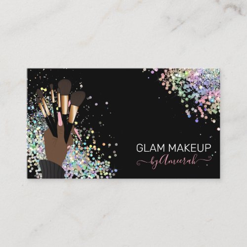 Makeup Artist Beautician Beauty Salon Holographic Business Card