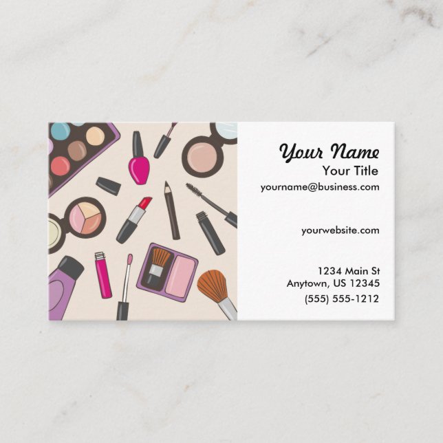 Makeup Artist Beautician Business Card (Front)
