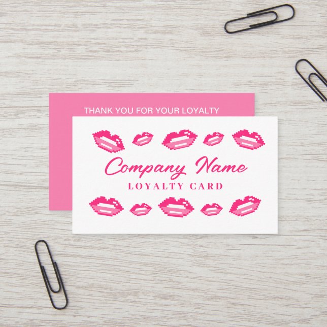 Makeup artist beautician loyalty card template (Front/Back In Situ)