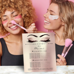 Makeup Artist Beauty Brown Lashes Flyer Rose Spark