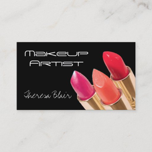 Customizable Makeup Artist Beauty Business Card