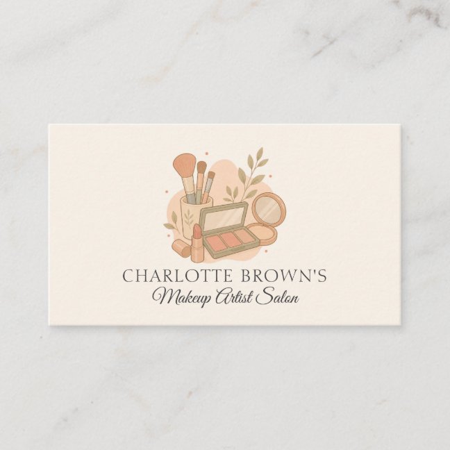 Makeup Artist Beauty Cosmetics Bridal Makeup Salon Business Card