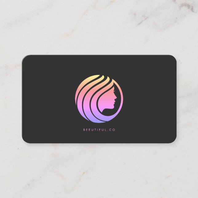 Makeup Artist Beauty Esthetician Hair Stylist Business Card (Front)
