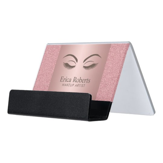 Makeup Artist Beauty Girl Modern Rose Gold Salon Desk Business