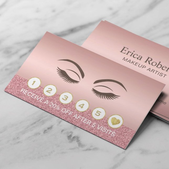Makeup Artist Beauty Girl Rose Gold Salon Loyalty (Creator Uploaded)