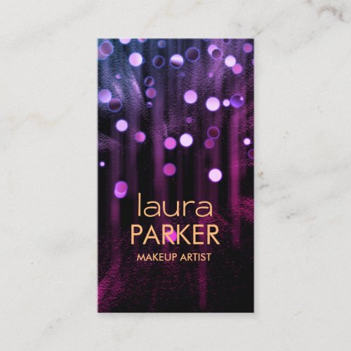 Makeup Artist Beauty Glitter Brown Business Card